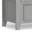 Amherst 48 inch Wide Solid Wood Transitional Entryway Bench in Fog Gray