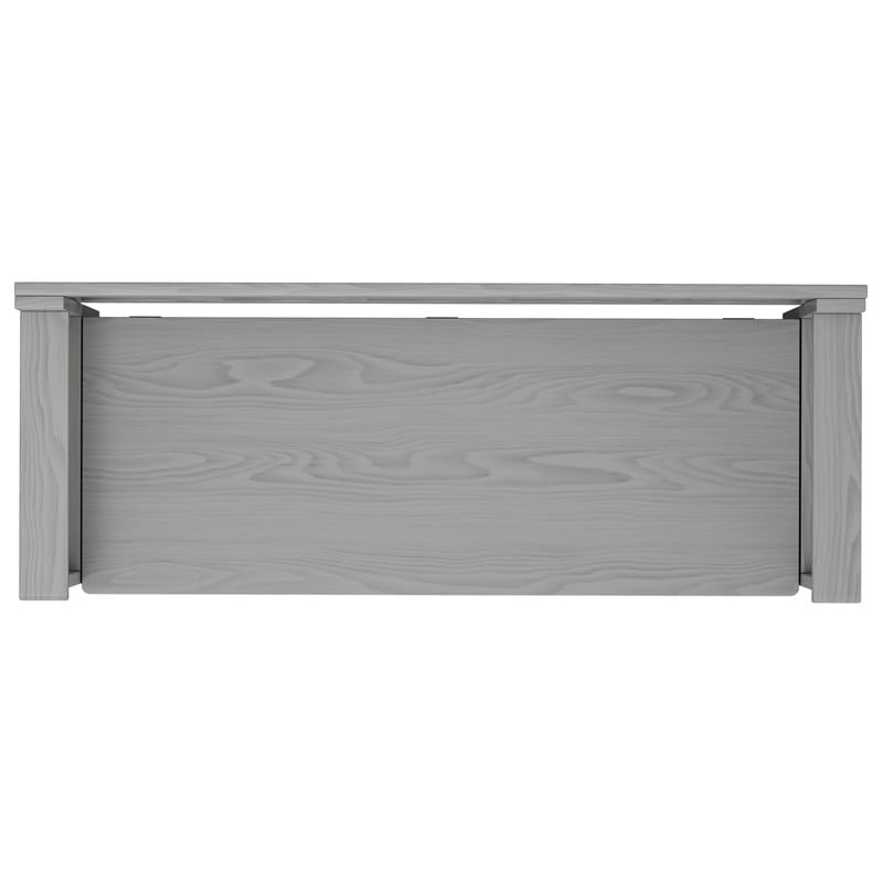 Amherst 48 inch Wide Solid Wood Transitional Entryway Bench in Fog Gray