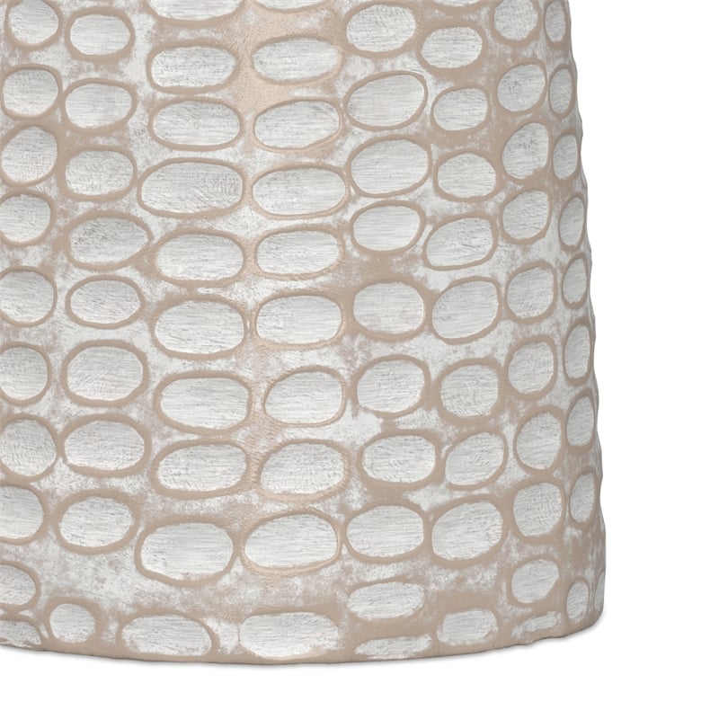 Boyd 13 inch Wide Solid Wood Contemporary Accent Table in White Wash & Assembled