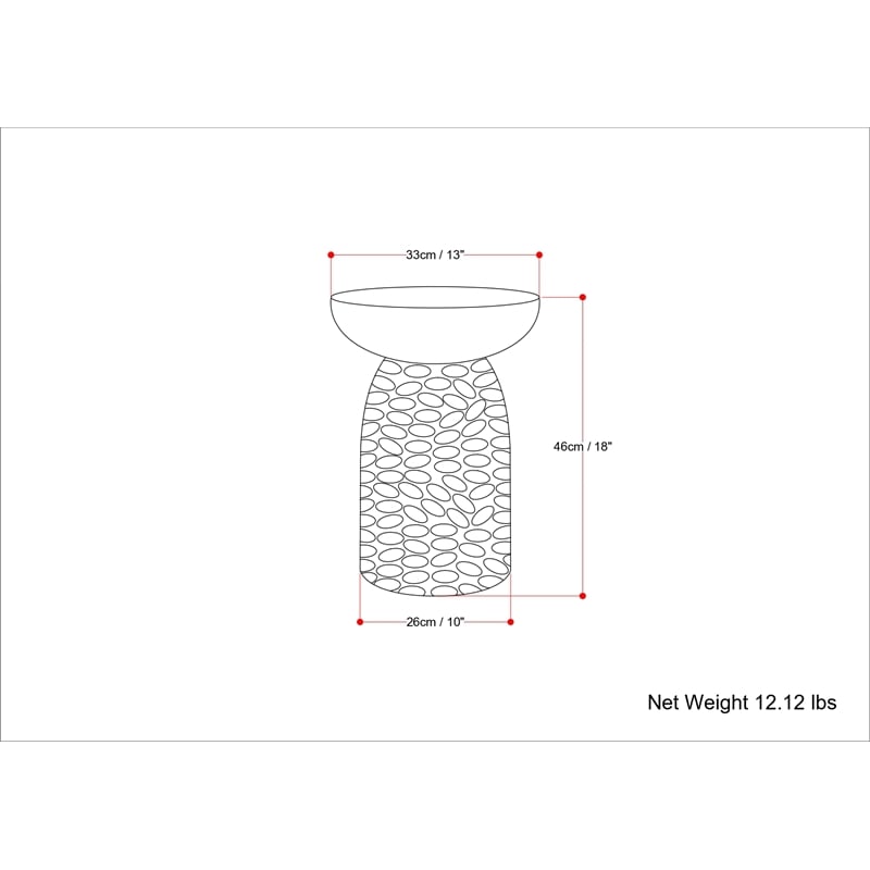 Boyd 13 inch Wide Solid Wood Contemporary Accent Table in White Wash & Assembled