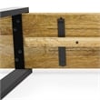 Nessa SOLID MANGO WOOD 42 inch Wide Industrial Contemporary Bench in Natural