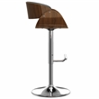 Simpli Home Amery Faux Leather Adjustable Swivel Bar Stool in Charcoal Gray