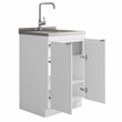 Murphy All-In-One 24-inch Laundry Utility Sink and Cabinet in Pure White
