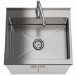 Murphy All-In-One 24-inch Laundry Utility Sink and Cabinet in Pure White