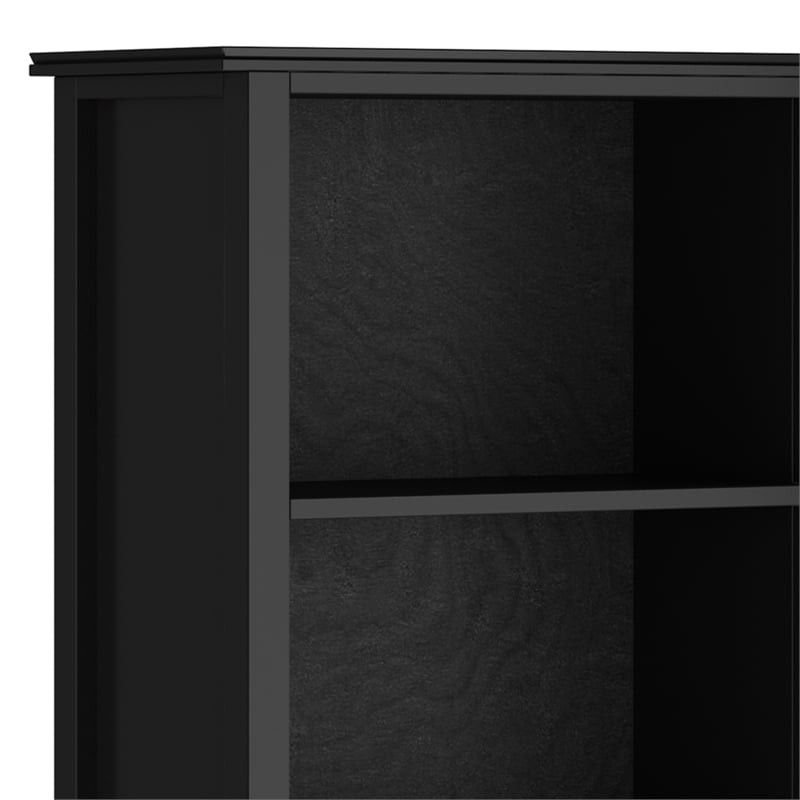 Artisan SOLID WOOD 72 inch x 26 inch Contemporary 5 Shelf Bookcase in Black