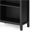 Artisan SOLID WOOD 72 inch x 26 inch Contemporary 5 Shelf Bookcase in Black