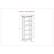 Artisan SOLID WOOD 72 inch x 26 inch Contemporary 5 Shelf Bookcase in Black