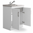 Kyle Transitional 28 inch Laundry Cabinet with Faucet and Stainless Steel Sink