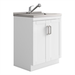 Kyle Transitional 28 inch Laundry Cabinet with Faucet and Stainless Steel Sink