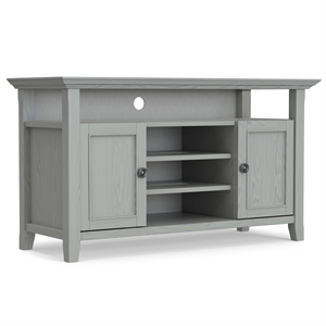 Amherst 54 inch Wide Solid Wood Transitional TV Stand in Fog Gray