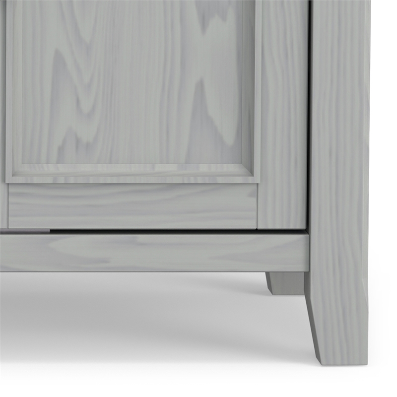 Amherst 54 inch Wide Solid Wood Transitional TV Stand in Fog Gray