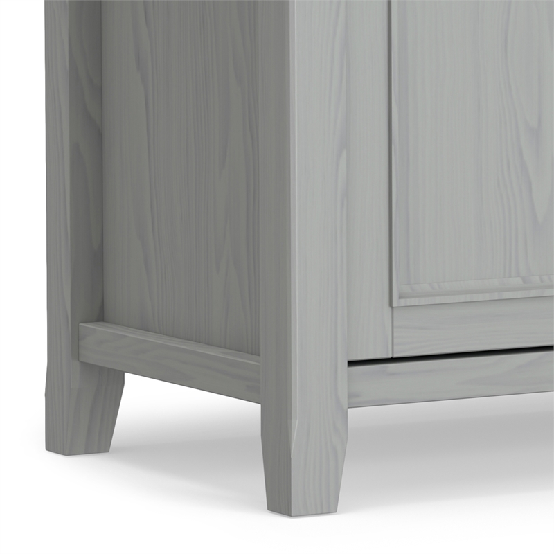 Amherst 54 inch Wide Solid Wood Transitional TV Stand in Fog Gray