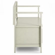 Amherst 48 inch Wide Solid Wood Transitional Entryway Bench in Antique White