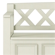 Amherst 48 inch Wide Solid Wood Transitional Entryway Bench in Antique White