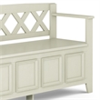 Amherst 48 inch Wide Solid Wood Transitional Entryway Bench in Antique White