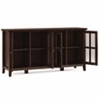 Artisan SOLID WOOD 66 inch Wide  Wide 4 Door Storage Cabinet in Russet Brown