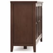 Artisan SOLID WOOD 66 inch Wide  Wide 4 Door Storage Cabinet in Russet Brown