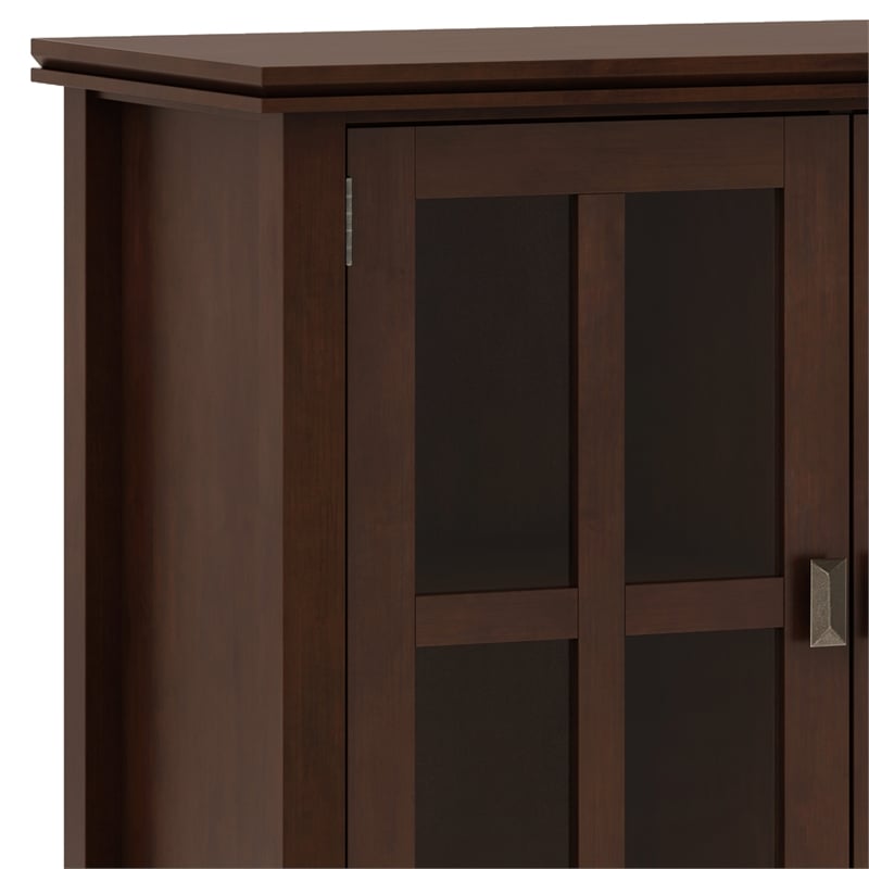 Artisan SOLID WOOD 66 inch Wide  Wide 4 Door Storage Cabinet in Russet Brown