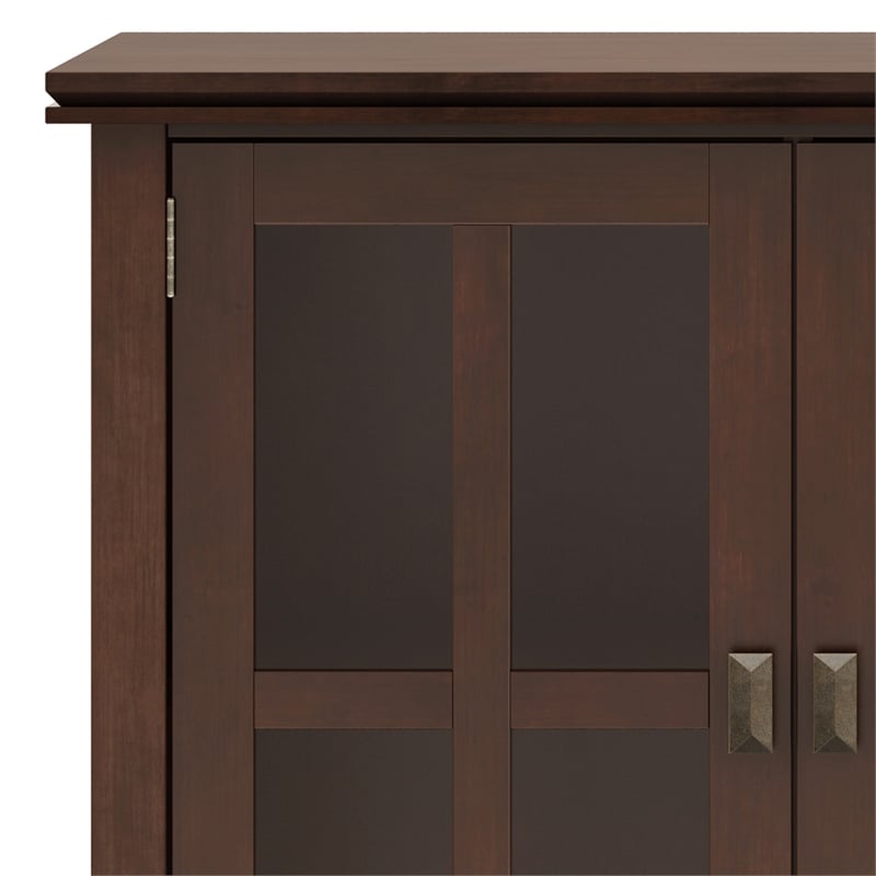 Artisan SOLID WOOD 66 inch Wide  Wide 4 Door Storage Cabinet in Russet Brown