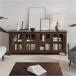 Artisan SOLID WOOD 66 inch Wide  Wide 4 Door Storage Cabinet in Russet Brown