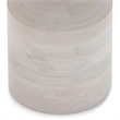Haynes 16 inch Wide Solid Mango Boho Accent Table in White Wash & Assembled