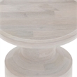 Haynes 16 inch Wide Solid Mango Boho Accent Table in White Wash & Assembled