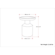 Haynes 16 inch Wide Solid Mango Boho Accent Table in White Wash & Assembled