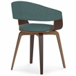 Simpli Home Lowell Modern Bentwood Dining Chair in Light Turquoise Blue