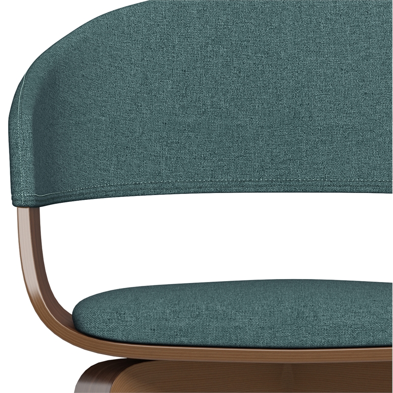 Simpli Home Lowell Modern Bentwood Dining Chair in Light Turquoise Blue