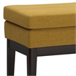Carlson 45 inch Wide Mid Century Ottoman Bench in Marigold Woven Fabric