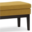 Carlson 45 inch Wide Mid Century Ottoman Bench in Marigold Woven Fabric