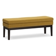 Carlson 45 inch Wide Mid Century Ottoman Bench in Marigold Woven Fabric