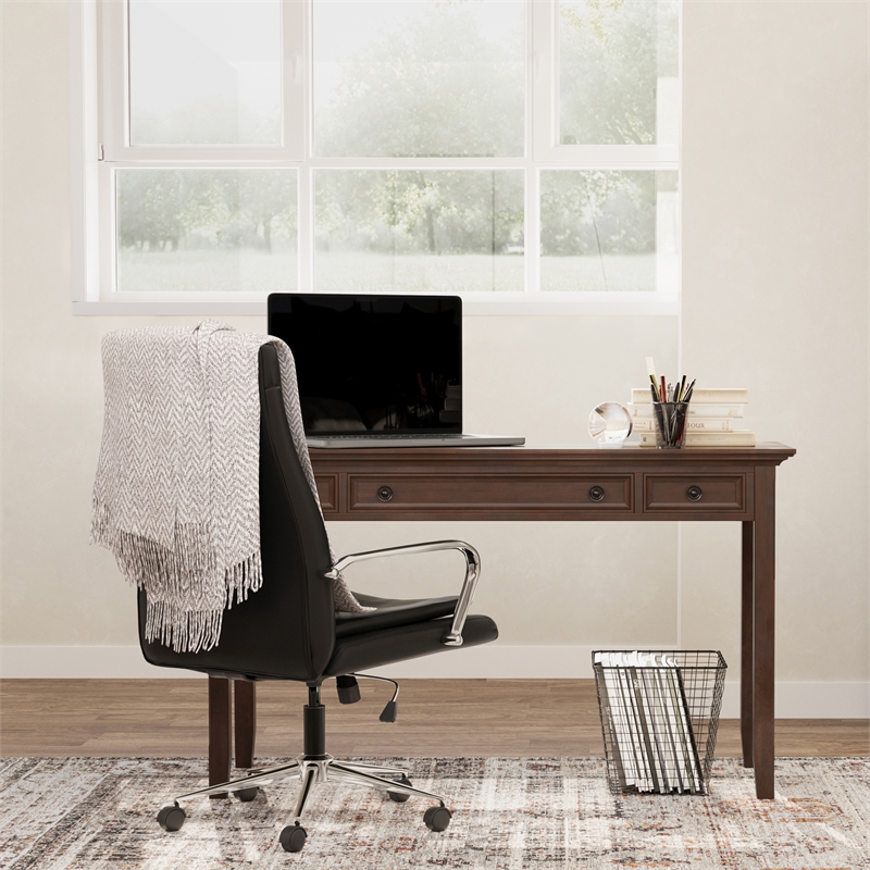 Amherst SOLID WOOD Transitional 54 inch Wide Desk in Russet Brown