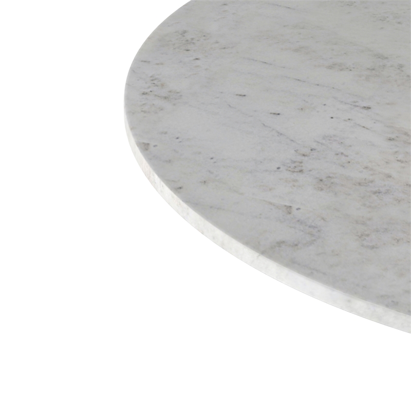 Osborne  and Iron 36 inch x 36 inch Round Contemporary Dining Table in White