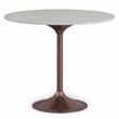 Osborne  and Iron 36 inch x 36 inch Round Contemporary Dining Table in White