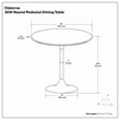 Osborne  and Iron 36 inch x 36 inch Round Contemporary Dining Table in White