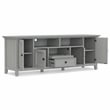 Amherst 72 inch Wide Solid Wood Transitional TV Stand in Fog Gray