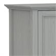 Amherst 72 inch Wide Solid Wood Transitional TV Stand in Fog Gray