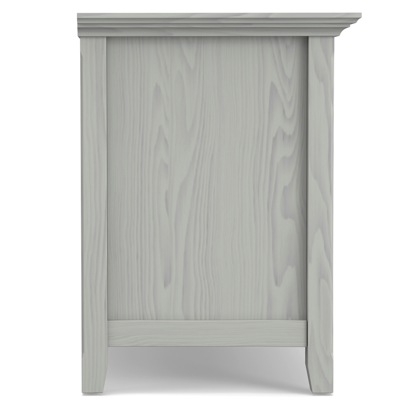 Amherst 72 inch Wide Solid Wood Transitional TV Stand in Fog Gray
