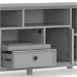 Amherst 72 inch Wide Solid Wood Transitional TV Stand in Fog Gray