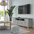 Amherst 72 inch Wide Solid Wood Transitional TV Stand in Fog Gray