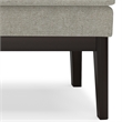 Carlson 45 inch Wide Mid Century Ottoman Bench in Greige Linen-Look Fabric