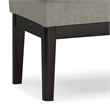 Carlson 45 inch Wide Mid Century Ottoman Bench in Greige Linen-Look Fabric