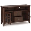 Artisan SOLID WOOD 48 inch Wide Contemporary TV Media Stand in Russet Brown