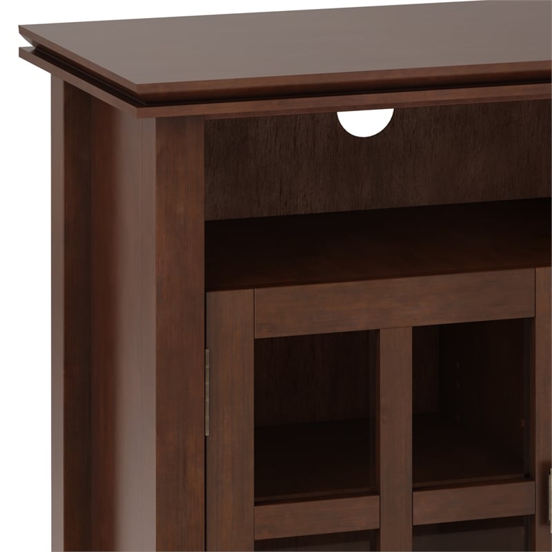 Artisan SOLID WOOD 48 inch Wide Contemporary TV Media Stand in Russet Brown