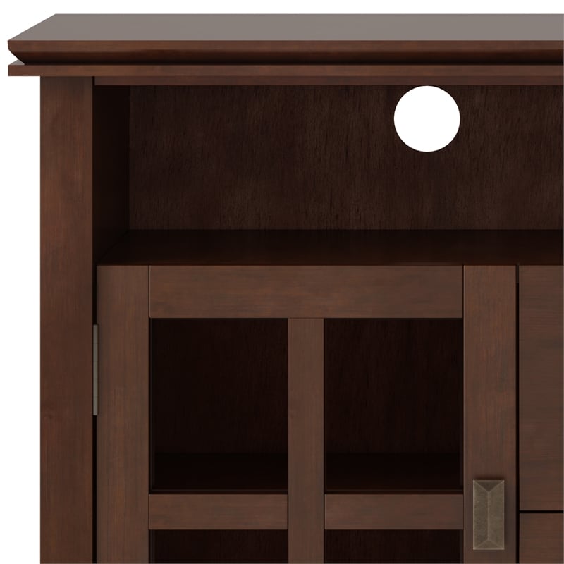 Artisan SOLID WOOD 48 inch Wide Contemporary TV Media Stand in Russet Brown
