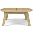 Parkside 45 inch Wide Contemporary Outdoor Coffee Table in Light Teak