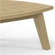 Parkside 45 inch Wide Contemporary Outdoor Coffee Table in Light Teak