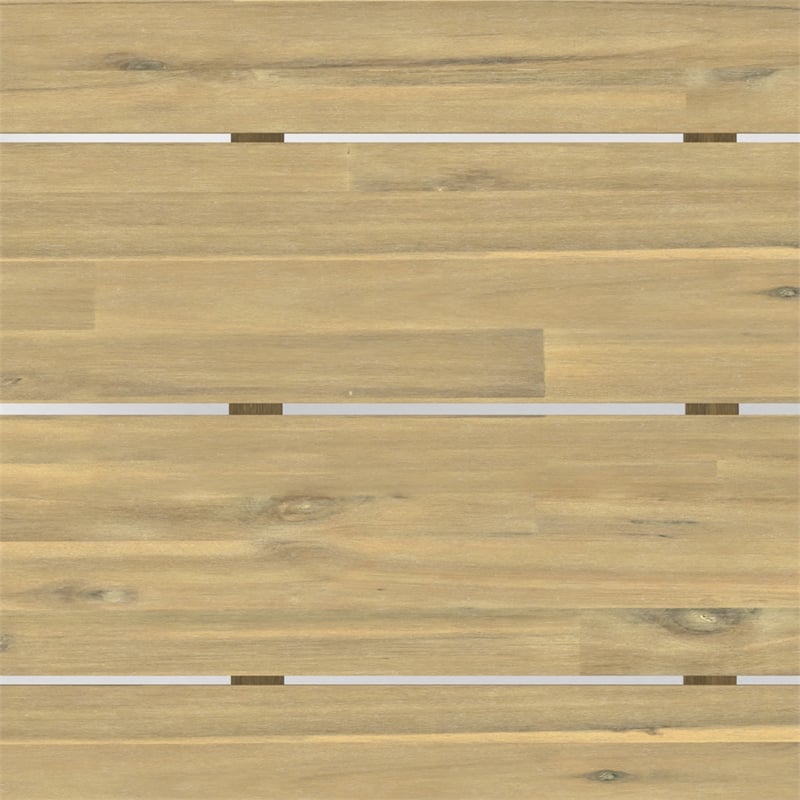 Parkside 45 inch Wide Contemporary Outdoor Coffee Table in Light Teak