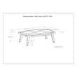 Parkside 45 inch Wide Contemporary Outdoor Coffee Table in Light Teak